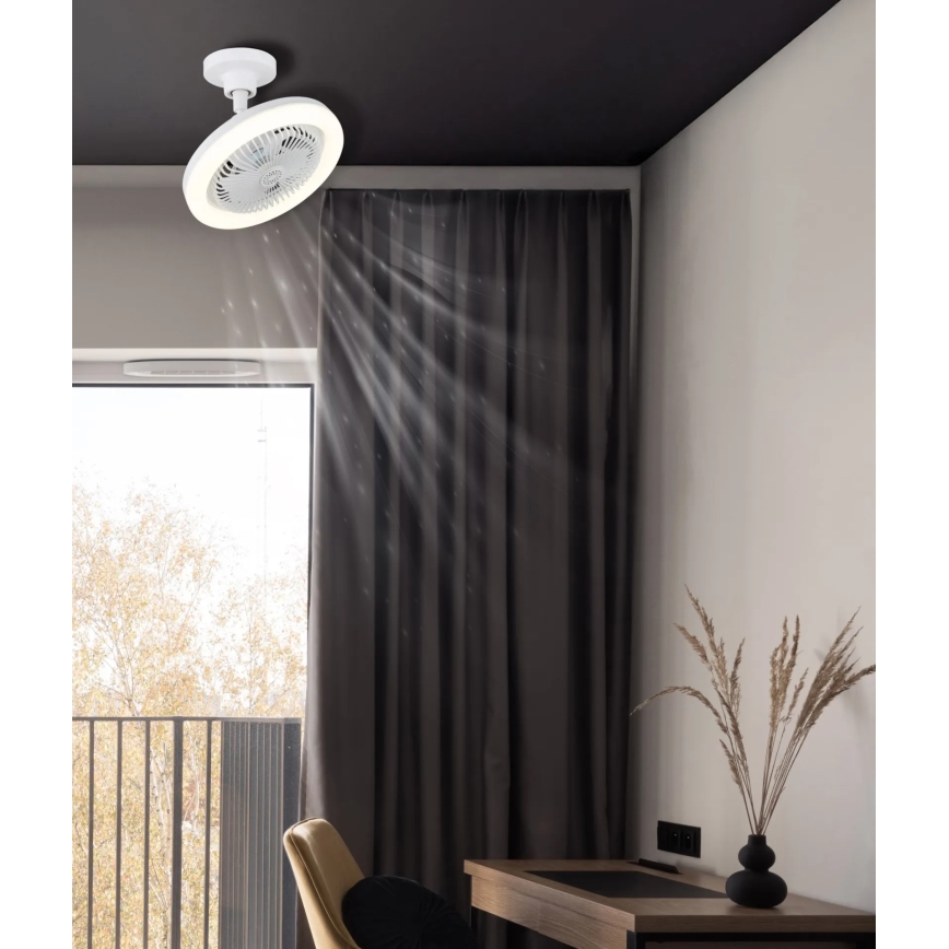 Globo - Dimbar LED-takfläkt LED/20W/230V 3000-6500K vit + fjärrkontroll