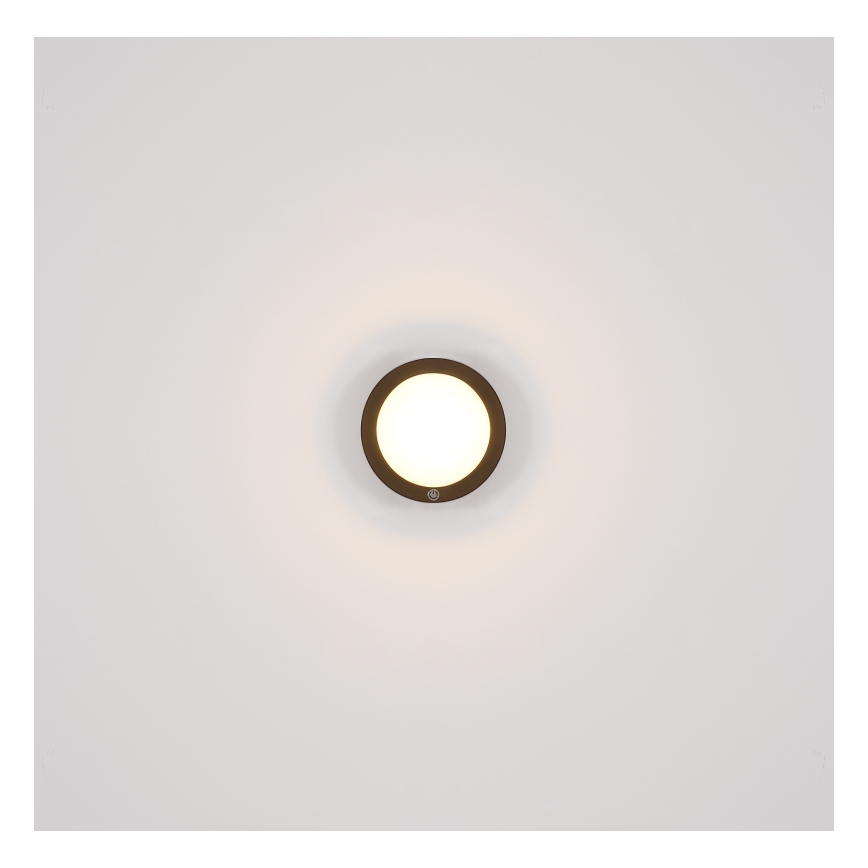 Globo - LED uppladdningsbar touch-vägglampa LED/1,2W/3,7V Ø 15 cm 1800 mAh svart