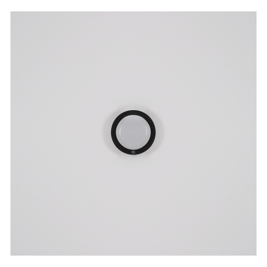 Globo - LED uppladdningsbar touch-vägglampa LED/1,2W/3,7V Ø 15 cm 1800 mAh svart