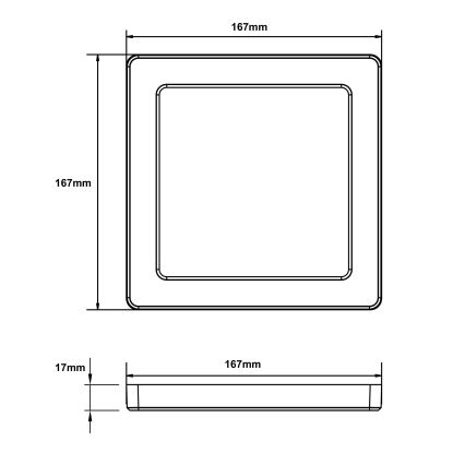 Globo  LED Taklampa LASSE LED/12W/230V 3000/4000/6500K svart