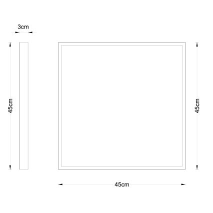 Globo - LED taklampa LED/30W/230V 45x45 cm