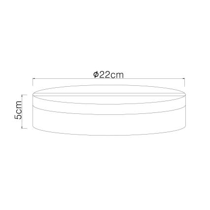 Globo - LED taklampa LED/12W/230V 4000K diameter 22 cm svart