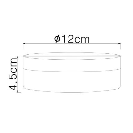 Globo - LED taklampa LED/8W/230V 4000K diameter 12 cm svart