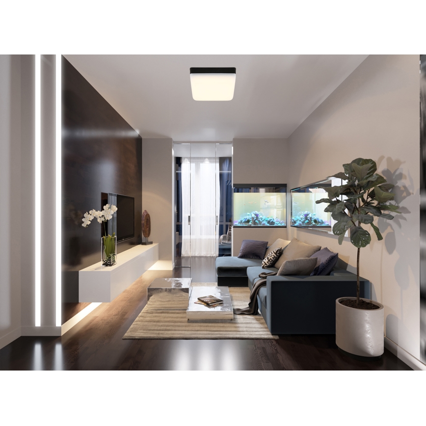 Globo - LED taklampa LED/8W/230V 4000K 12x12 cm svart