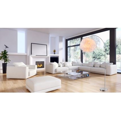 Globo 15057S - Golvlampa KATUNGA 1xE27/40W/230V