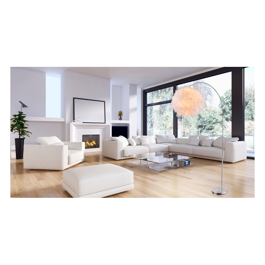 Globo 15057S - Golvlampa KATUNGA 1xE27/40W/230V