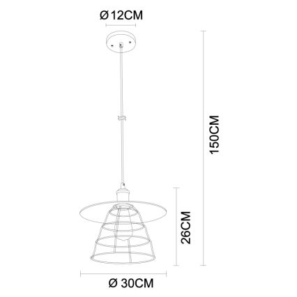 Globo - Taklampa med 1xE27/60W/230V
