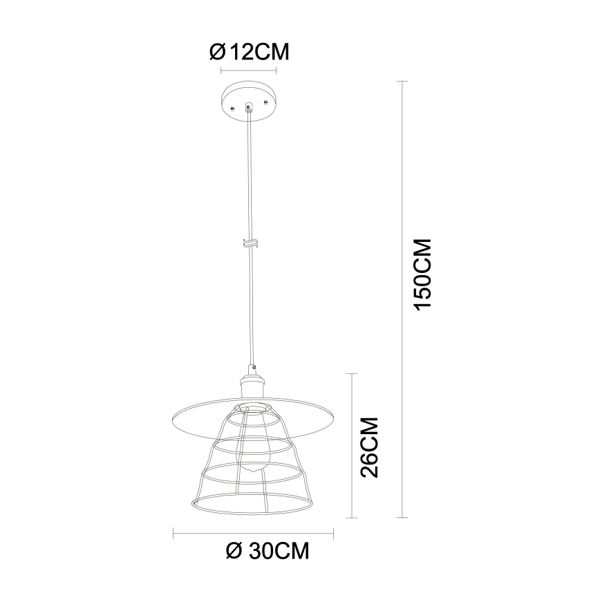 Globo - Taklampa med 1xE27/60W/230V