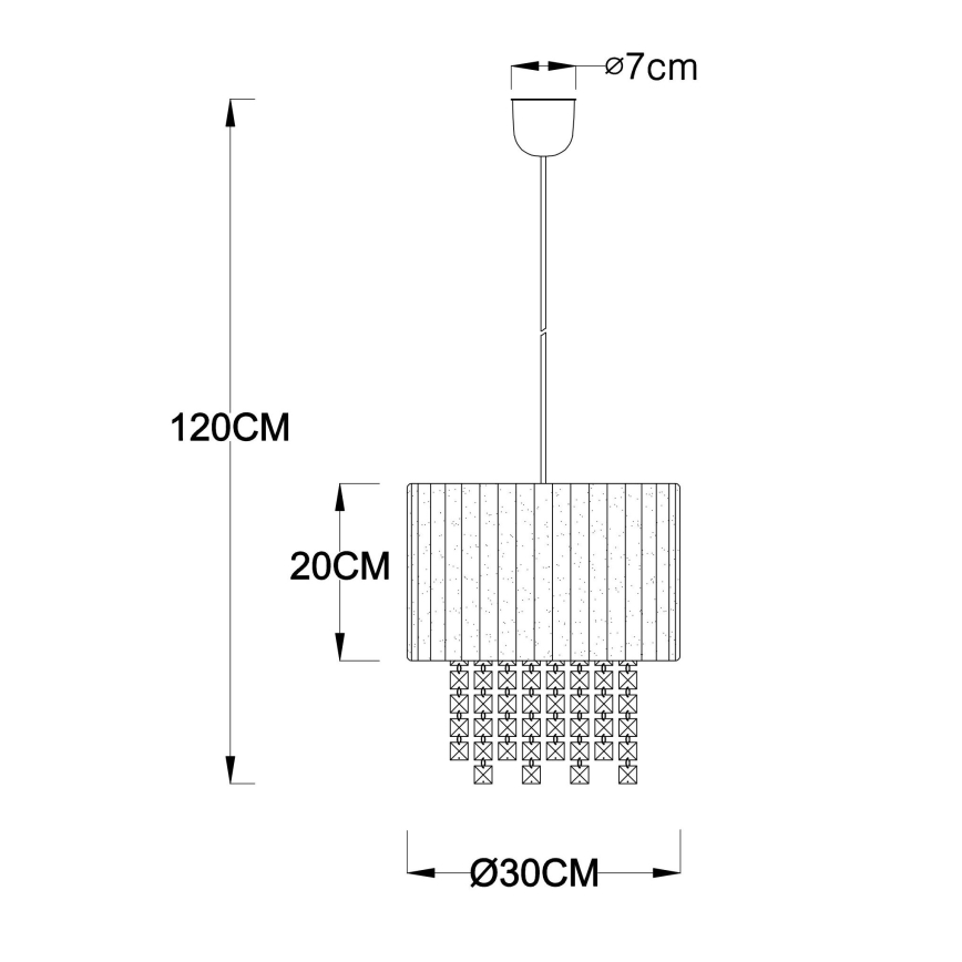 GLOBO 15098 - Hängande lampa PYRA 1xE27/60W/230V