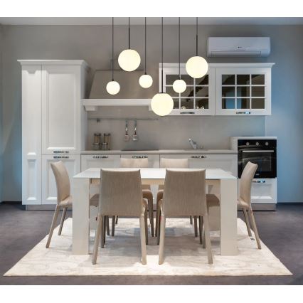 Globo - Ljuskrona med textilsladd 3xE27/9W/230V + 3xG9/5W