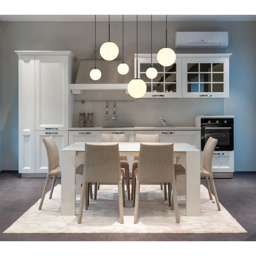 Globo - Ljuskrona med textilsladd 3xE27/9W/230V + 3xG9/5W