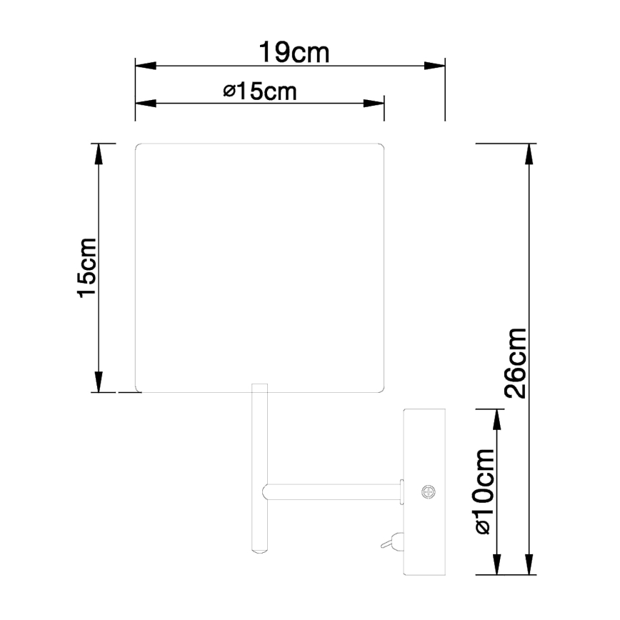 Globo 15185W - Väggbelysning PACO 1xE14/40W/230V