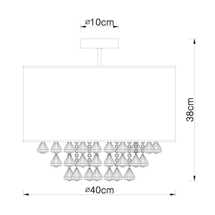 Globo 15187D3 - Takbelysning AMY 1xE27/60W/230V