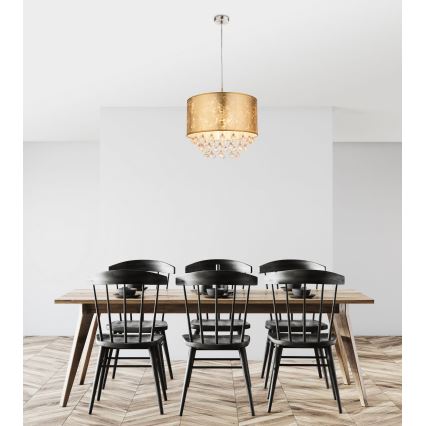 Globo - Ljuskrona med textilsladd 1xE27/60W/230V