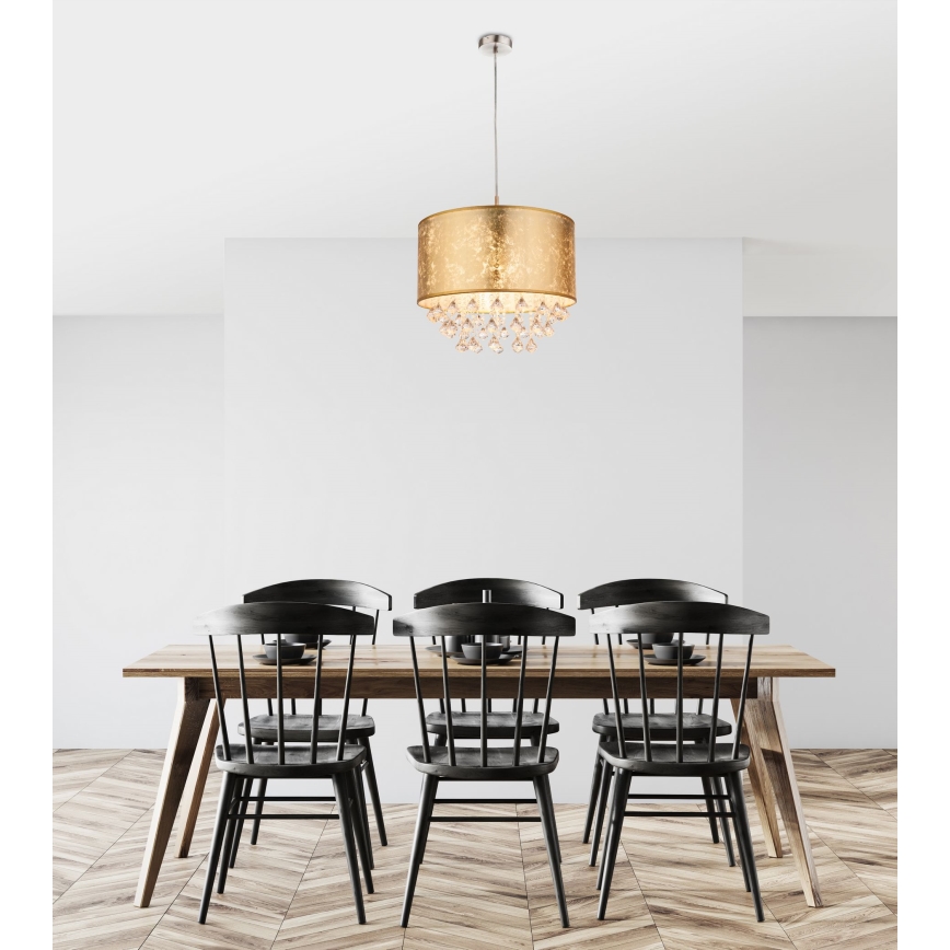 Globo - Ljuskrona med textilsladd 1xE27/60W/230V