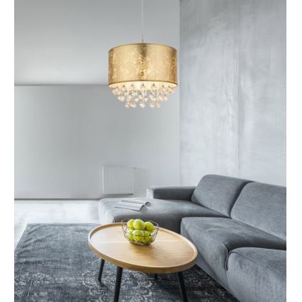 Globo - Ljuskrona med textilsladd 1xE27/60W/230V