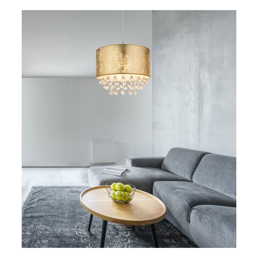 Globo - Ljuskrona med textilsladd 1xE27/60W/230V