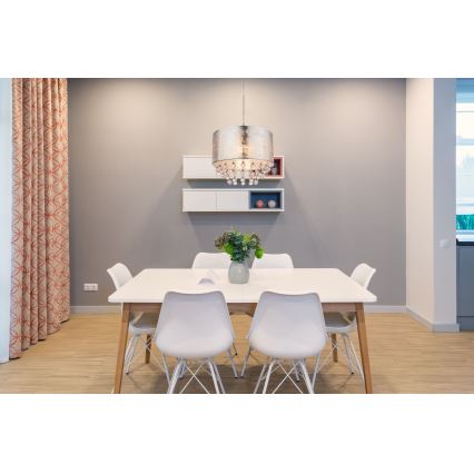 Globo - Ljuskrona med textilsladd 1xE27/60W/230V