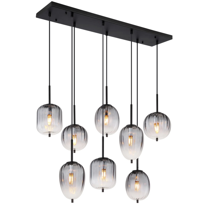 Globo - Ljuskrona med textilsladd 8xE14/40W/230V