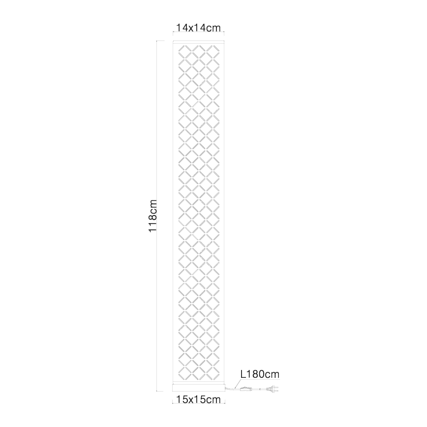 Globo 15229S2 - Golvlampa CLARKE 2xE27/40W/230V