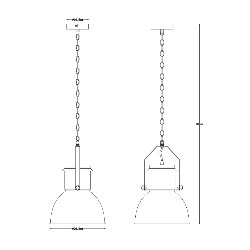 Globo 15283 - Ljuskrona med kedja KUTUM 1xE27/40W/230V