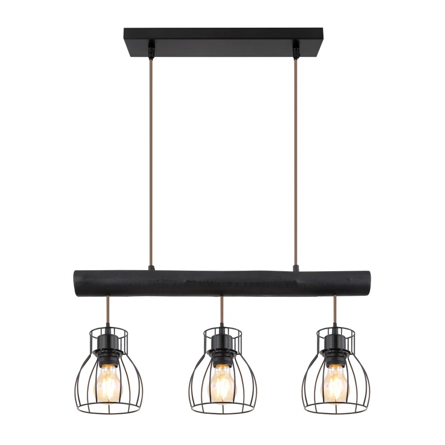 Globo - Ljusskrona med upphängningsrem  3xE27/60W/230V