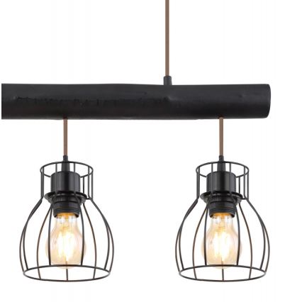 Globo - Ljusskrona med upphängningsrem  3xE27/60W/230V