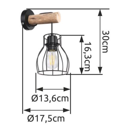 Globo 15326NW - Väggbelysning MINA 1xE27/40W/230V