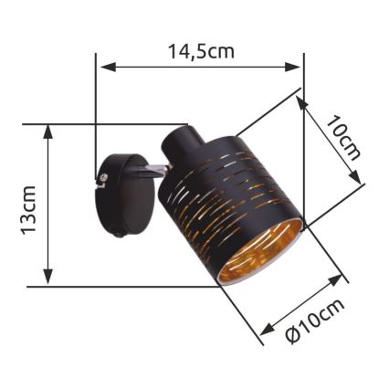 Globo 15342-1 - Väggbelysning TUNNO 1xE14/15W/230V