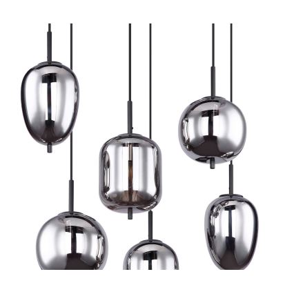 Globo - Taklampa med 6xE14/40W/230V svart