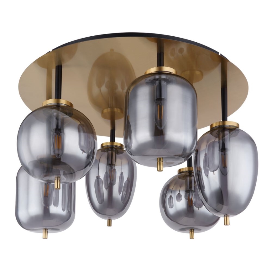 Globo - Taklampa 6xE14/40W/230V mässing