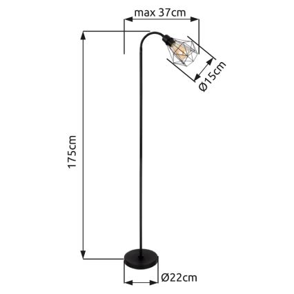 Globo - Golvlampa 1xE27/40W/230V