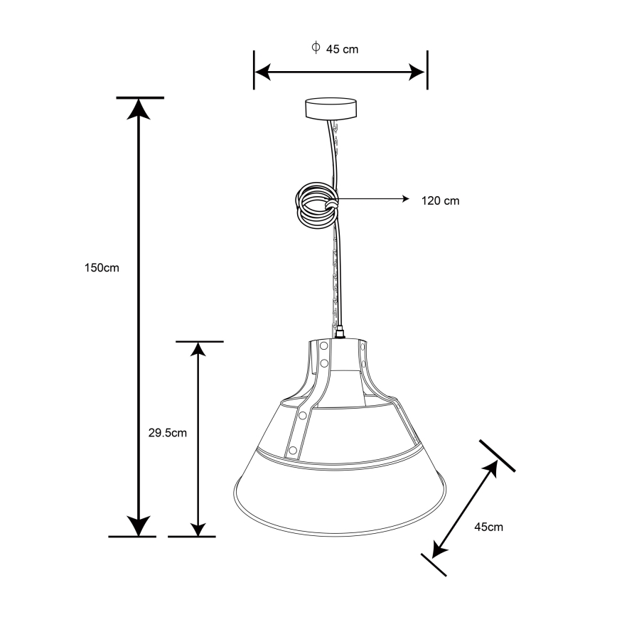 Globo 15366S - Ljuskrona med kedja GÜNTHER 1xE27/60W/230V