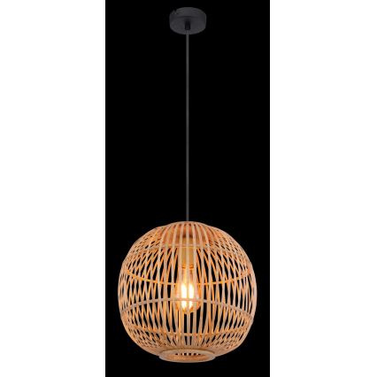 Globo - Taklampa med 1xE27/60W/230V i bambu