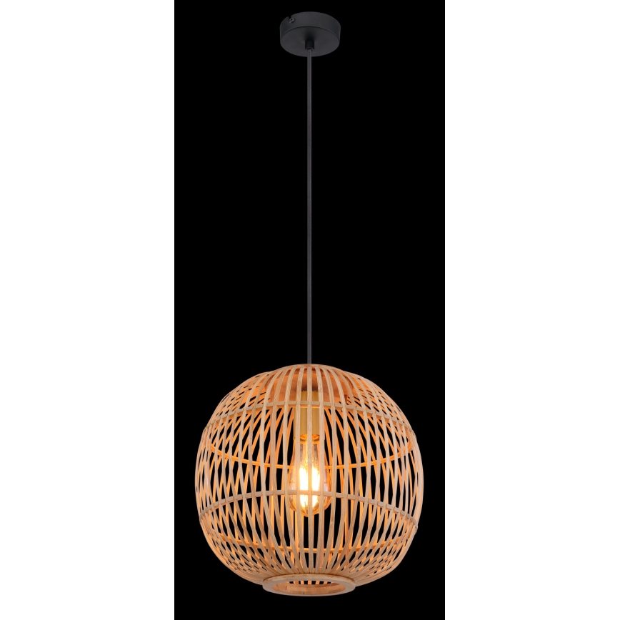 Globo - Taklampa med 1xE27/60W/230V i bambu