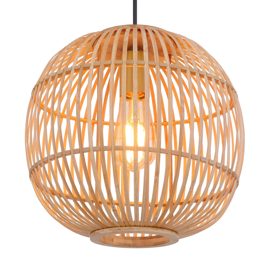Globo - Taklampa med 1xE27/60W/230V i bambu