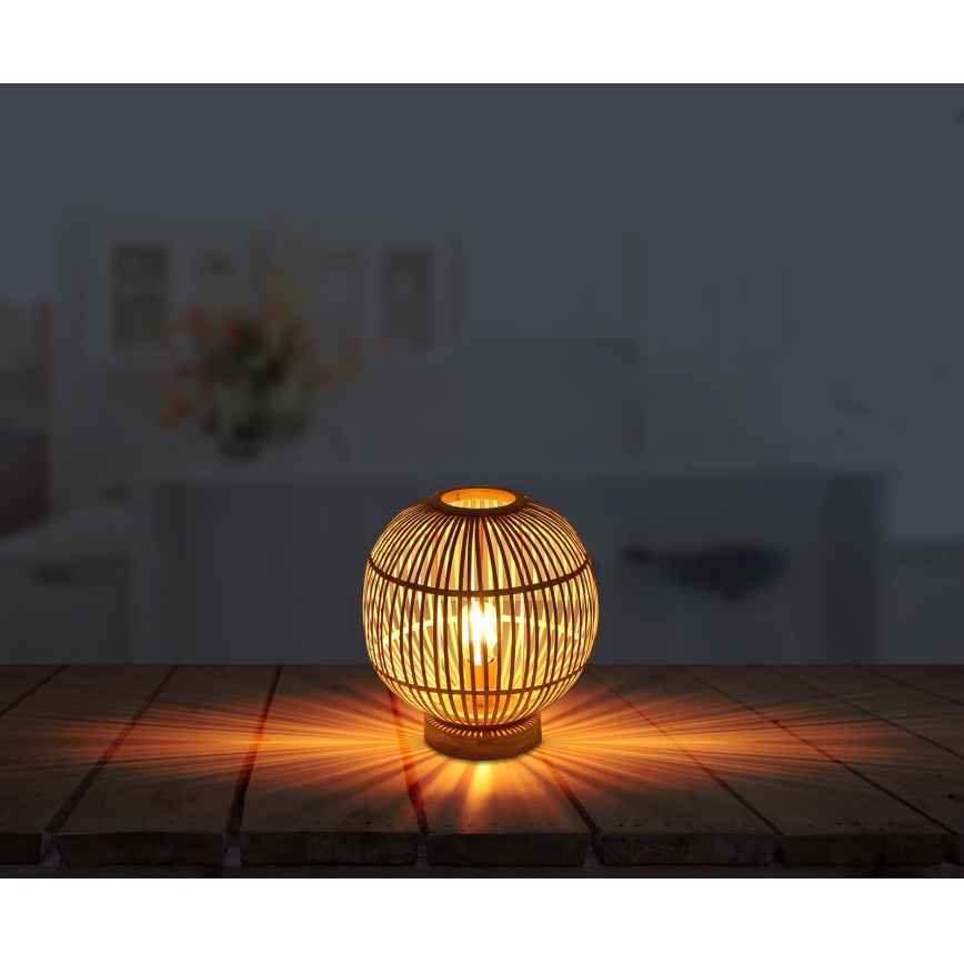 Globo - Bordslampa 1xE27/60W230V bambu