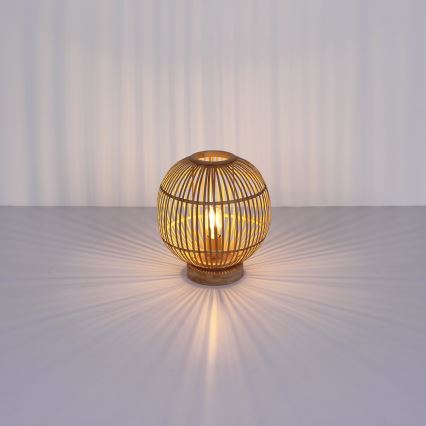 Globo - Bordslampa 1xE27/60W230V bambu