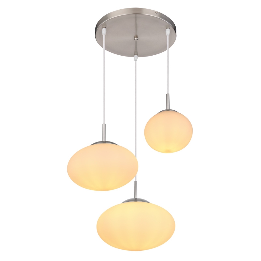 Globo 15445-3H - Ljuskrona med snöre ANDREW 3xE27ILLU/60W/230V