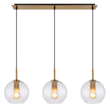 Globo - Ljuskrona med textilsladd 3xE27/60W/230V