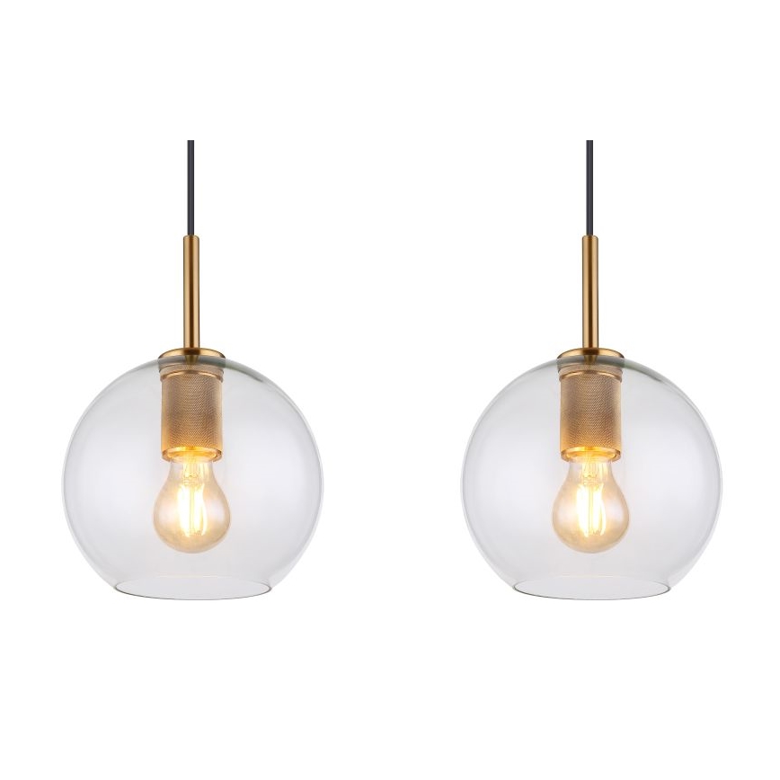 Globo - Ljuskrona med textilsladd 3xE27/60W/230V