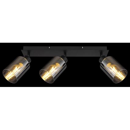 Globo - Spotlight 3xE27/15W/230V svart