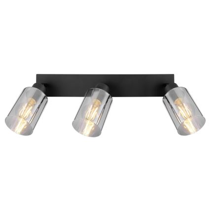 Globo - Spotlight 3xE27/15W/230V svart