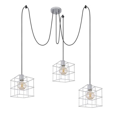 Globo 15530Z-3H1 - Ljuskrona med textilsladd MERRIL 3xE27/60W/230V