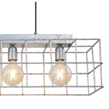 Globo 15530Z-4H - Ljuskrona med textilsladd MERRIL 4xE27/60W/230V