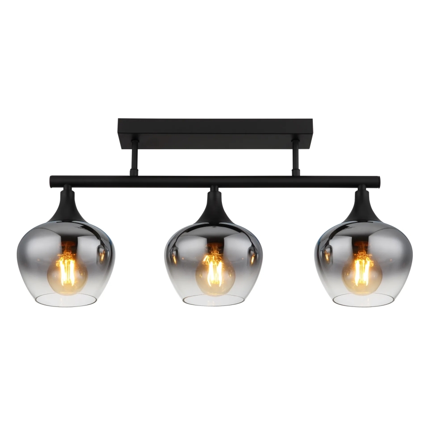 Globo - Ytmonterad ljuskrona 3xE27/40W/230V svart