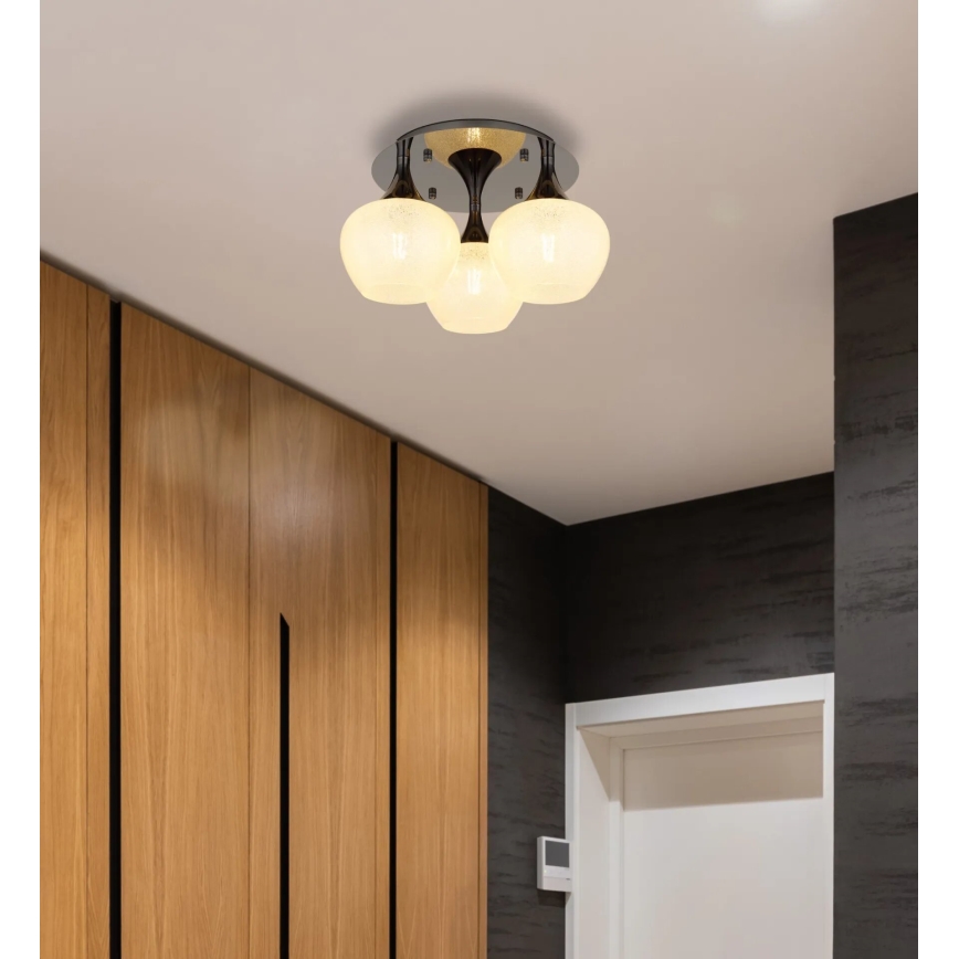 Globo - Ytmonterad ljuskrona 3xE27/40W/230V antracit