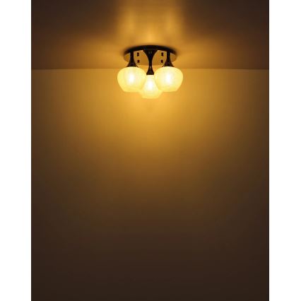 Globo - Ytmonterad ljuskrona 3xE27/40W/230V antracit