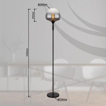 Globo - Golvlampa 1xE27/40W/230V svart
