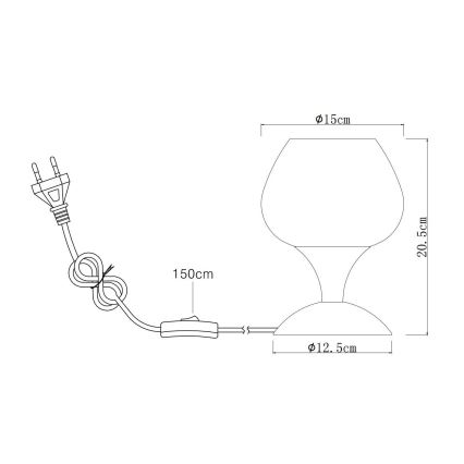 Globo - Bordslampa 1xE27/40W/230V svart